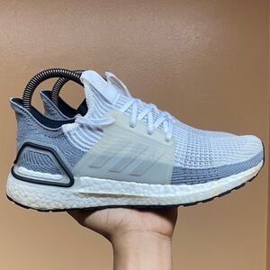 Adidas UltraBoost 19 Women’s Running Sneakers “Grey White Black” Size 7